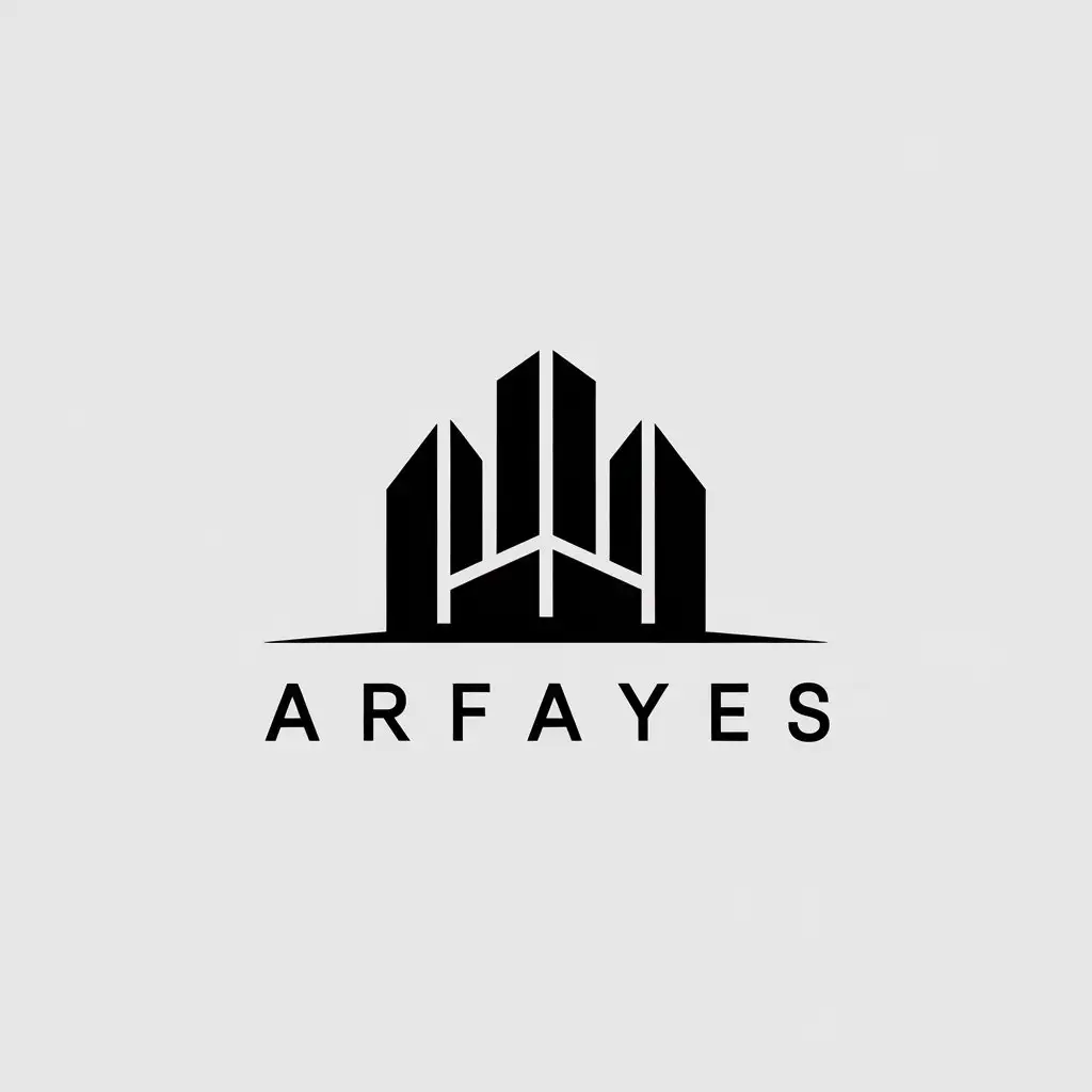 LOGO-Design-For-ARFAYES-Three-Building-Silhouettes-in-Minimalistic-Style-for-Construction-Industry