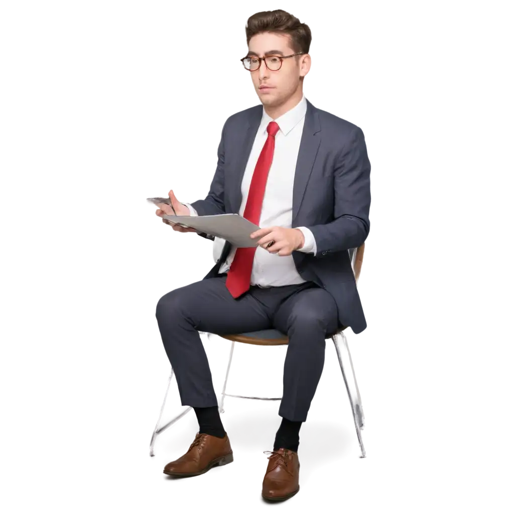 Man-Sitting-at-an-Office-Table-PNG-HighQuality-Image-for-Professional-Use