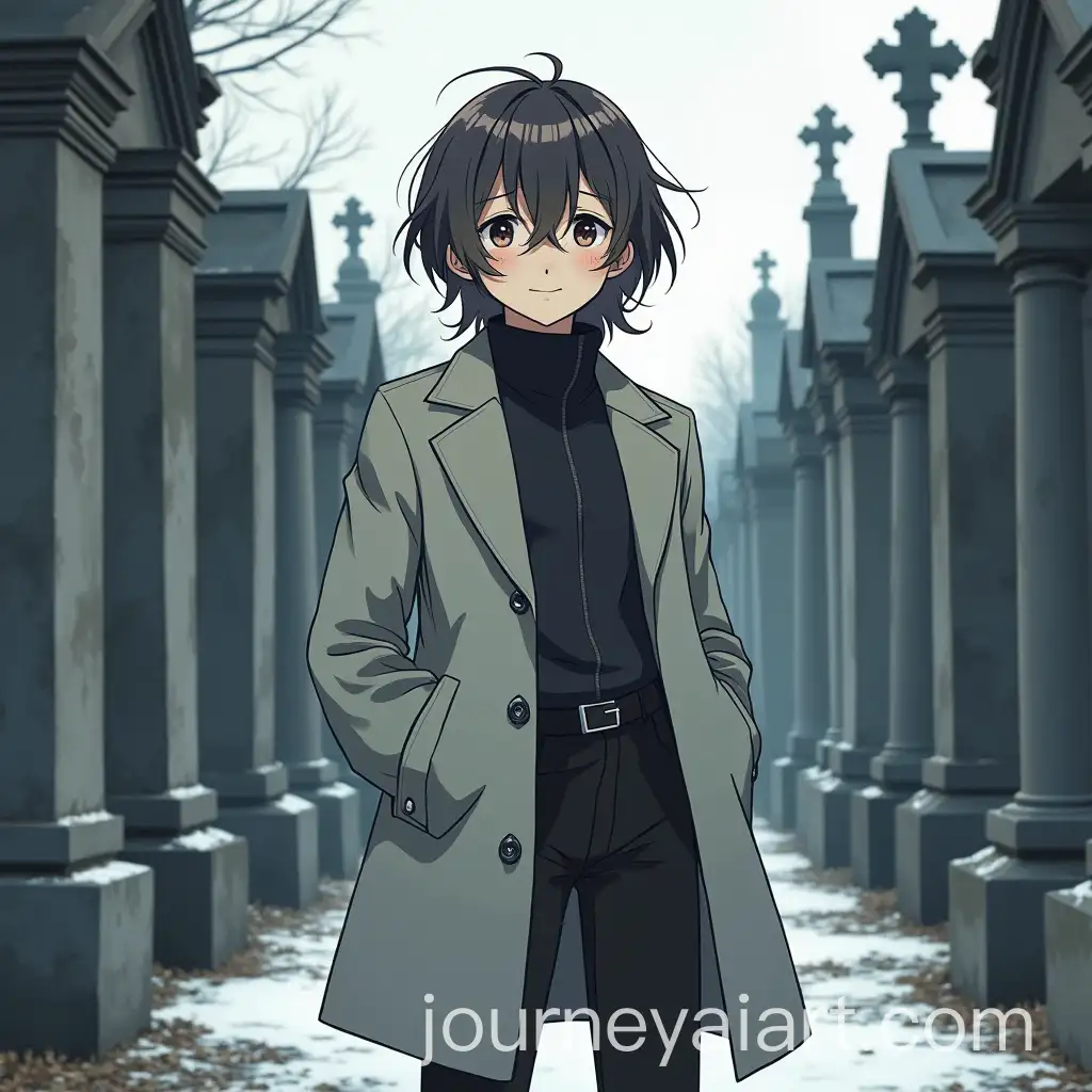 Yohan-Liebert-Smiling-in-Prague-Cemetery-in-Manga-Style