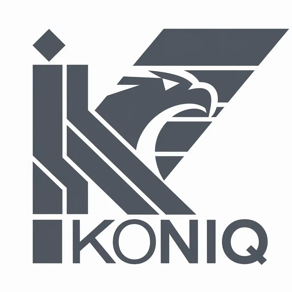 LOGO Design for Ikoniq OneDimensional Eagle Logo in Solid Color