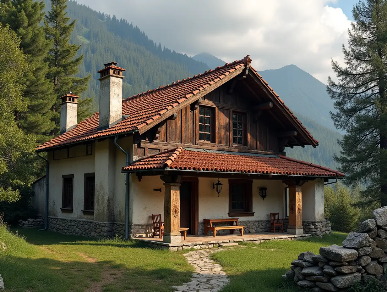 create a traditional Albanian house