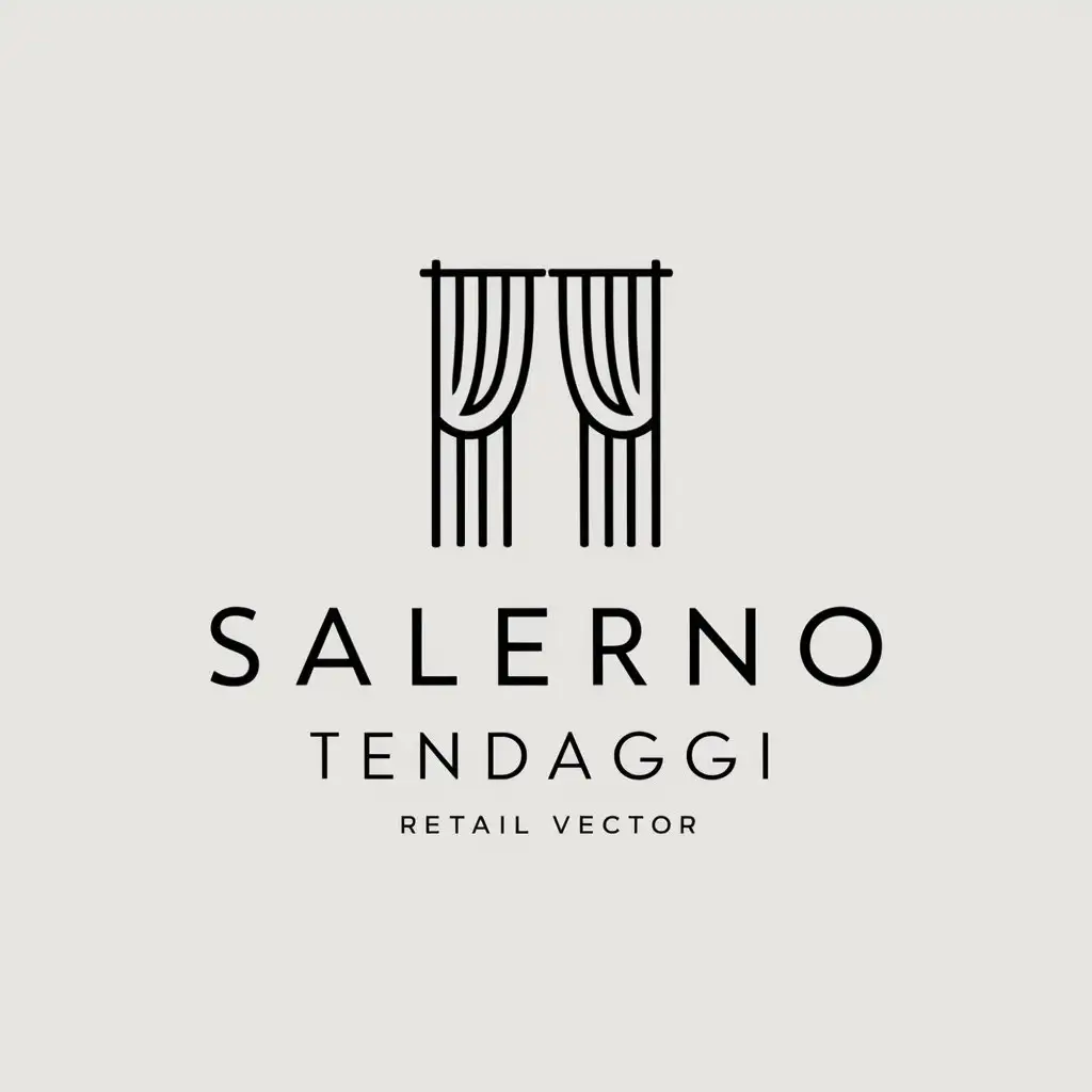 LOGO Design for Salerno Tendaggi Minimalistic Curtains with Clear Background for Retail Industry