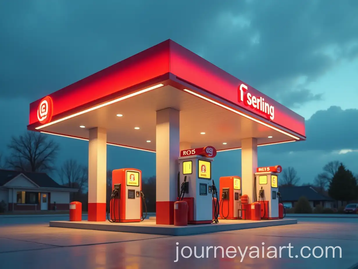 Gas-Station-with-Emojis-Waiting-in-Queue-at-Feeling-Station