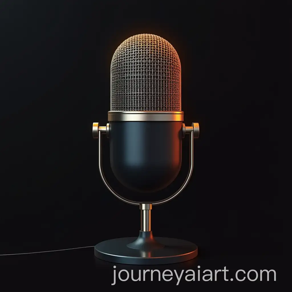 Vintage-Microphone-on-a-Simple-Background