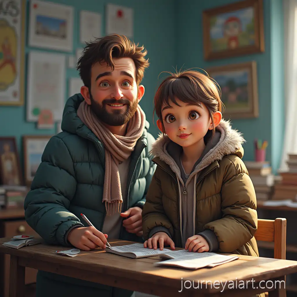 CartoonStyle-Ukrainian-Navy-Cadets-and-Instructor-on-Navy-Ship-Background4