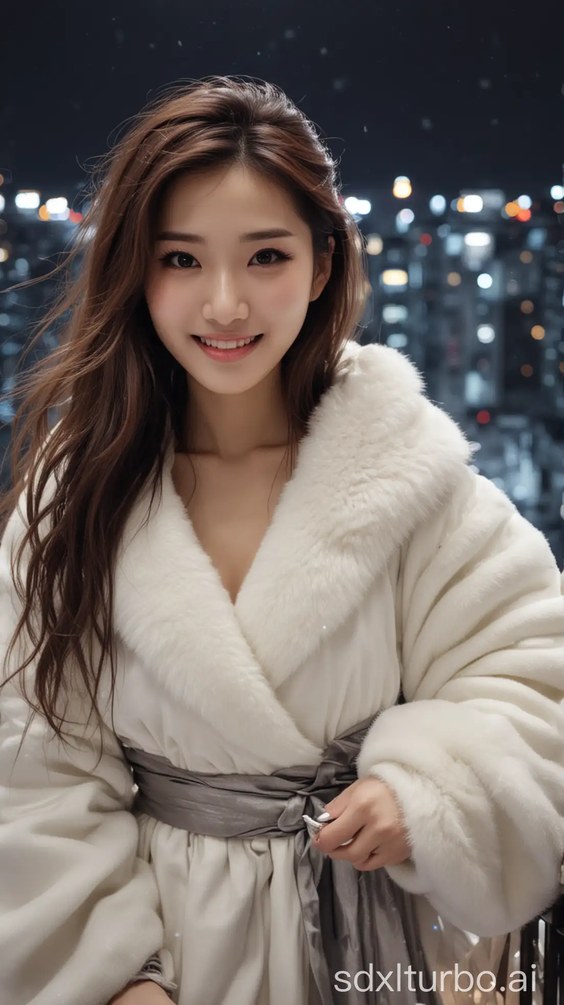 Elegant-Chinese-Woman-with-a-Sweet-Smile-at-a-Winter-Night-Ball