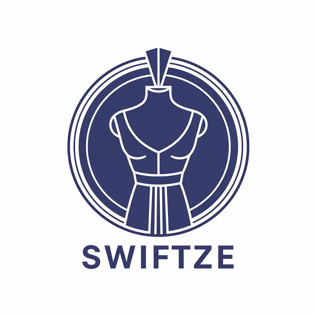 LOGO Design for Swiftze Minimalistic Vector Logo with Tailor Symbol