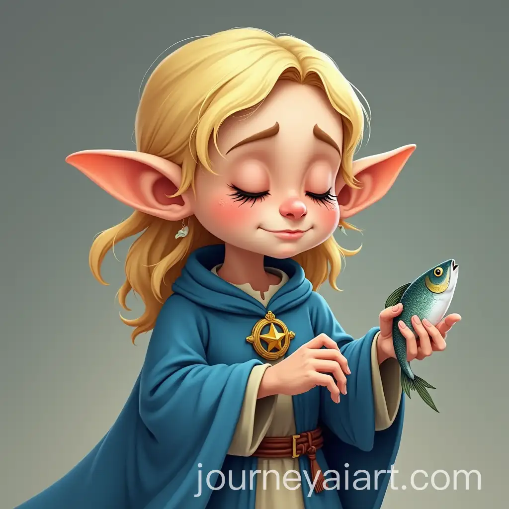 Cartoonish-HighElf-Priest-Holding-a-Fish