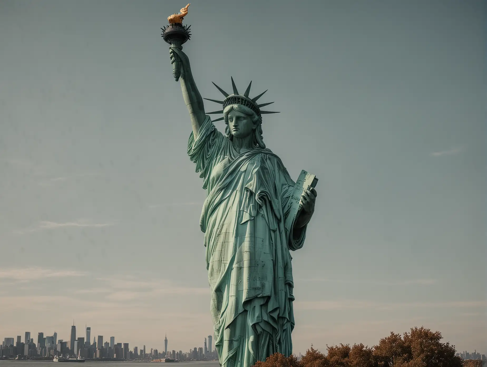 Stunning-4K-Landscape-View-of-the-Statue-of-Liberty