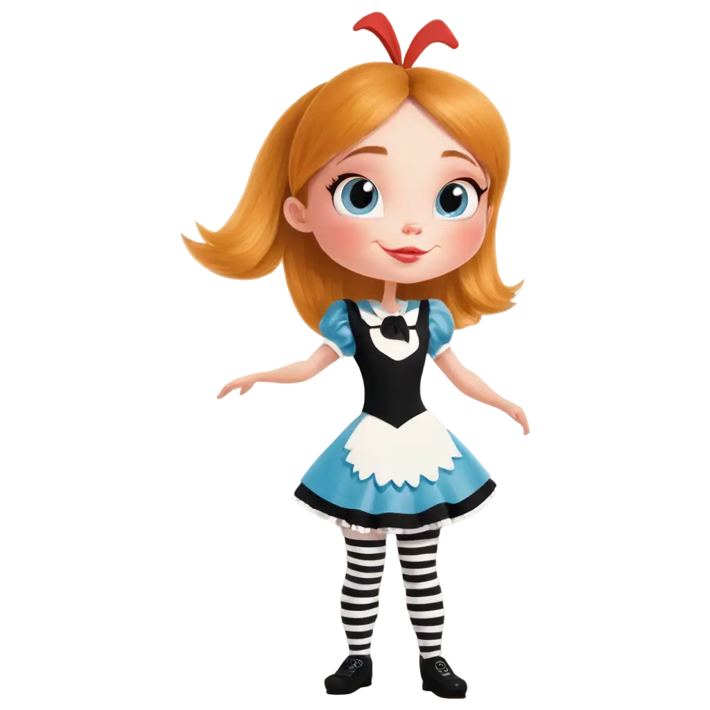 Alice-in-Wonderland-Cartoon-Character-Girl-PNG-Image-Create-Whimsical-Art-with-High-Clarity