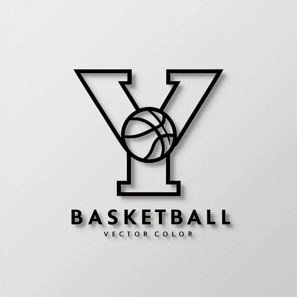 LOGO Design for Y BasketballThemed with Clear Background and Moderate Style