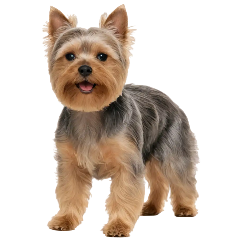 Grey-Yorkie-Dog-Runs-Forward-PNG-HighQuality-Transparent-Image-for-Versatile-Uses