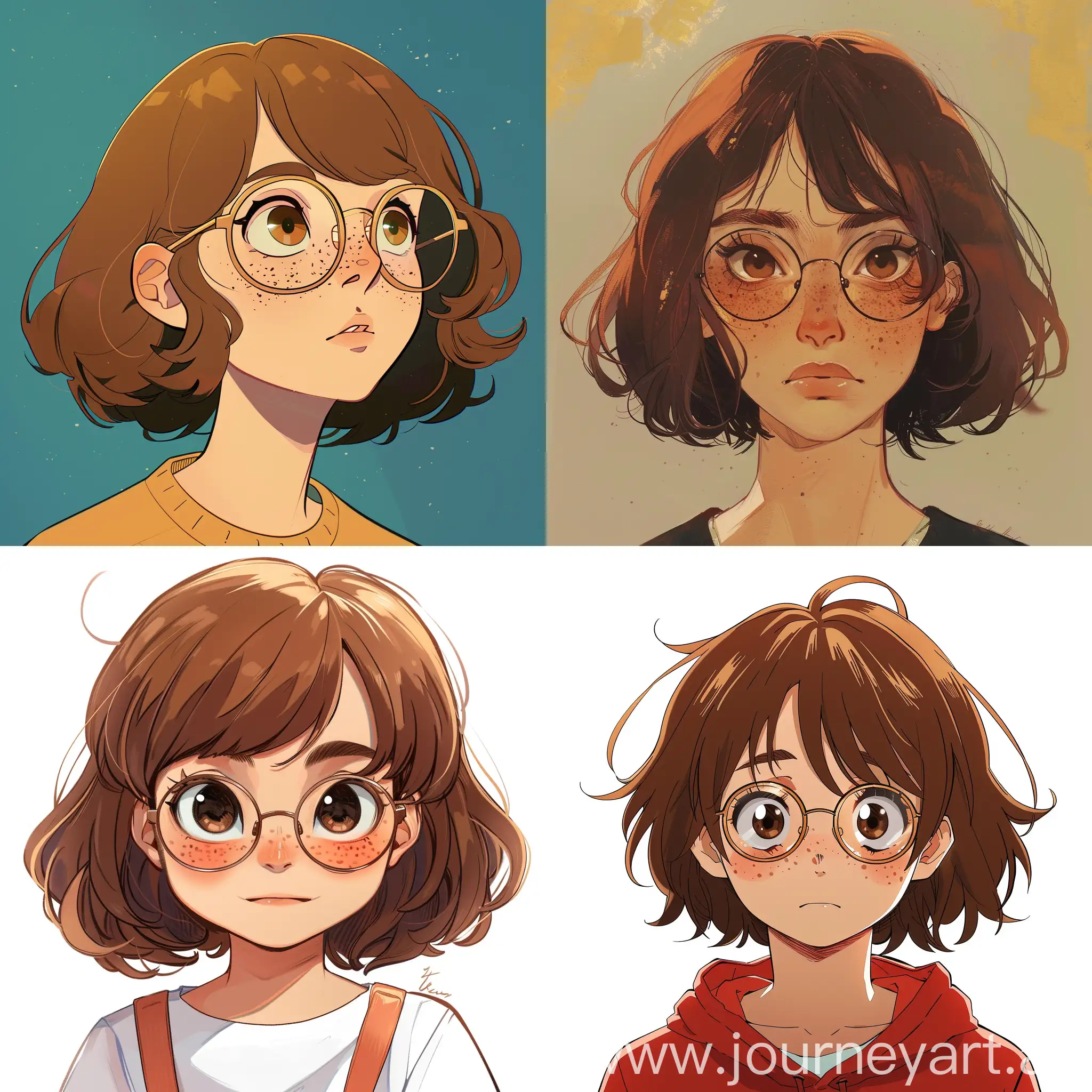 Young-Girl-with-Glasses-and-Freckles-Inspired-by-All-Mights-Sister-AI-Art