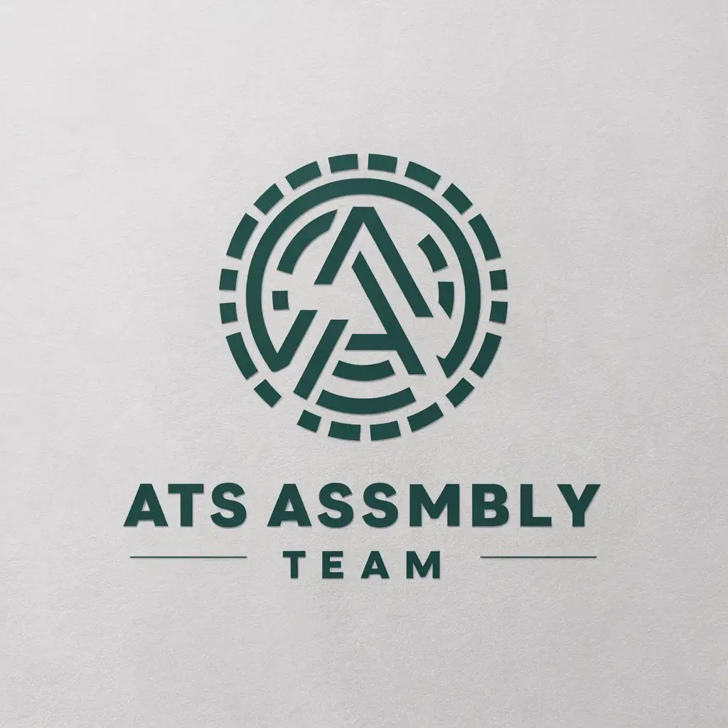 LOGO Design for ATS ASSEMBLY TEAM Modern Substrate Symbol in Technology Industry