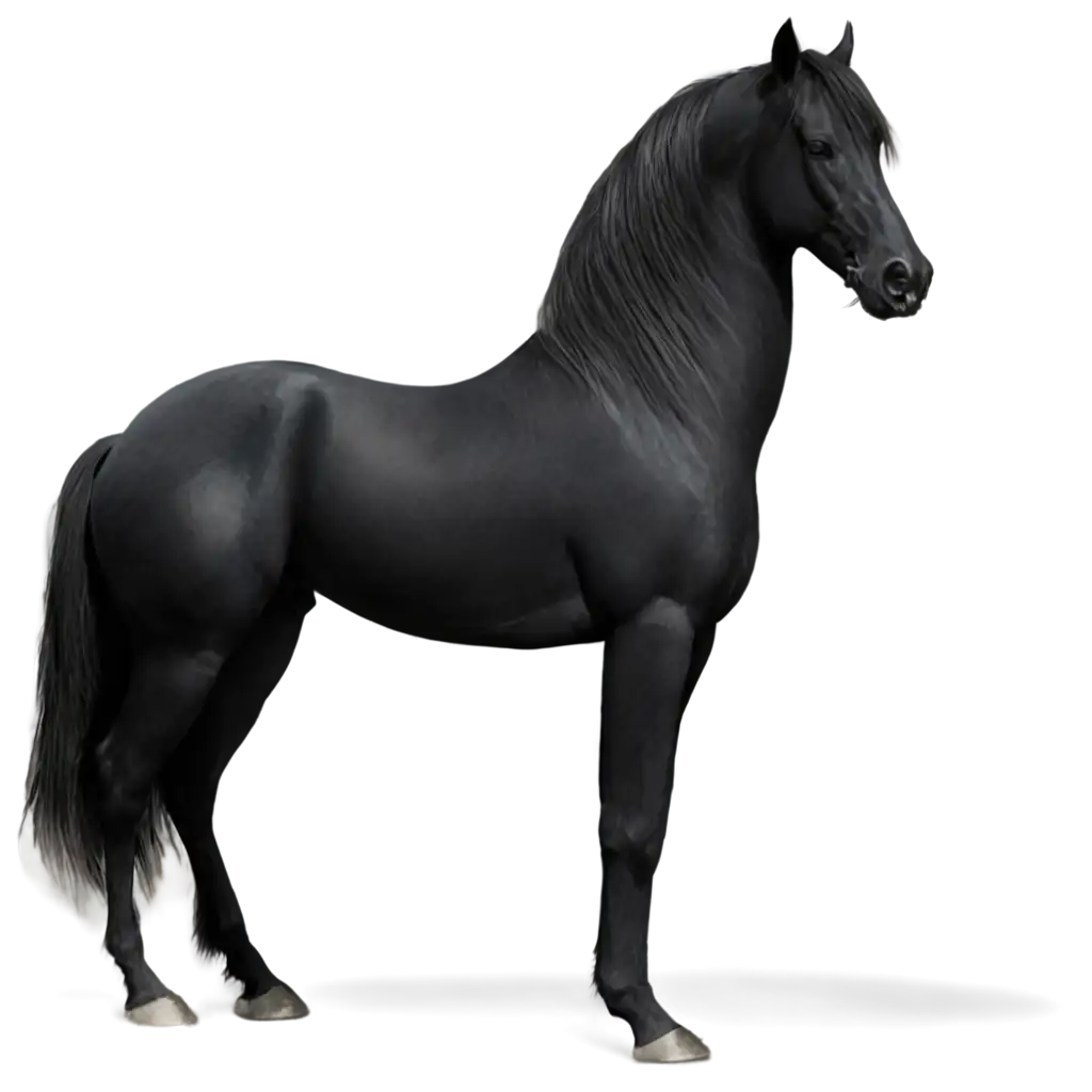 Majestic-Black-Horse-PNG-Image-Capture-Elegance-and-Power-in-HighQuality-Format