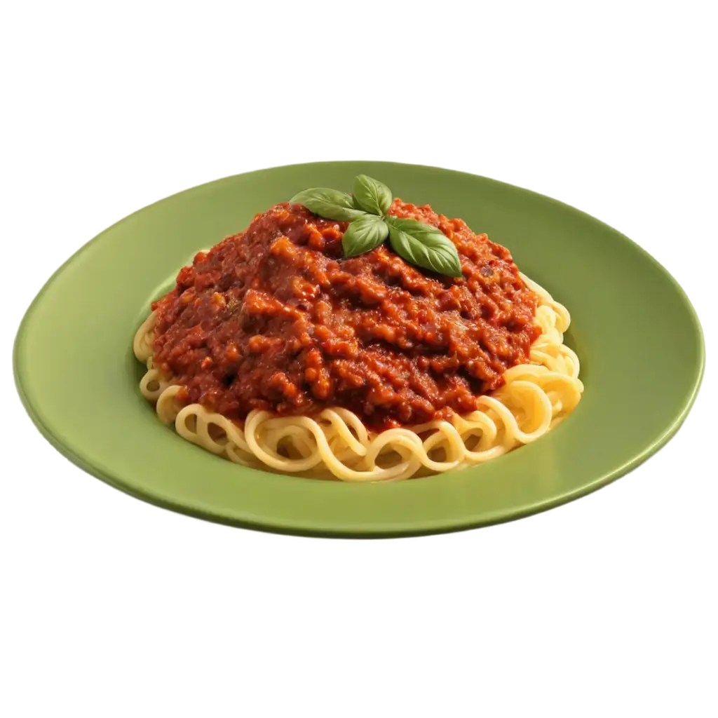 Spaghetti-Bolognese-on-Green-Plate-PNG-HighQuality-Image-for-Culinary-Art-and-Recipe-Design