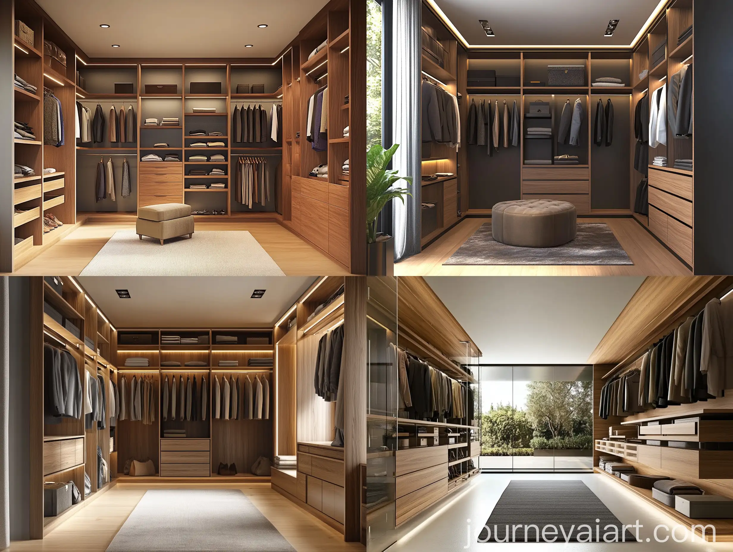 Modern-Minimalist-Walkin-Closet-with-Warm-Wood-Tones-and-Sophisticated-Design