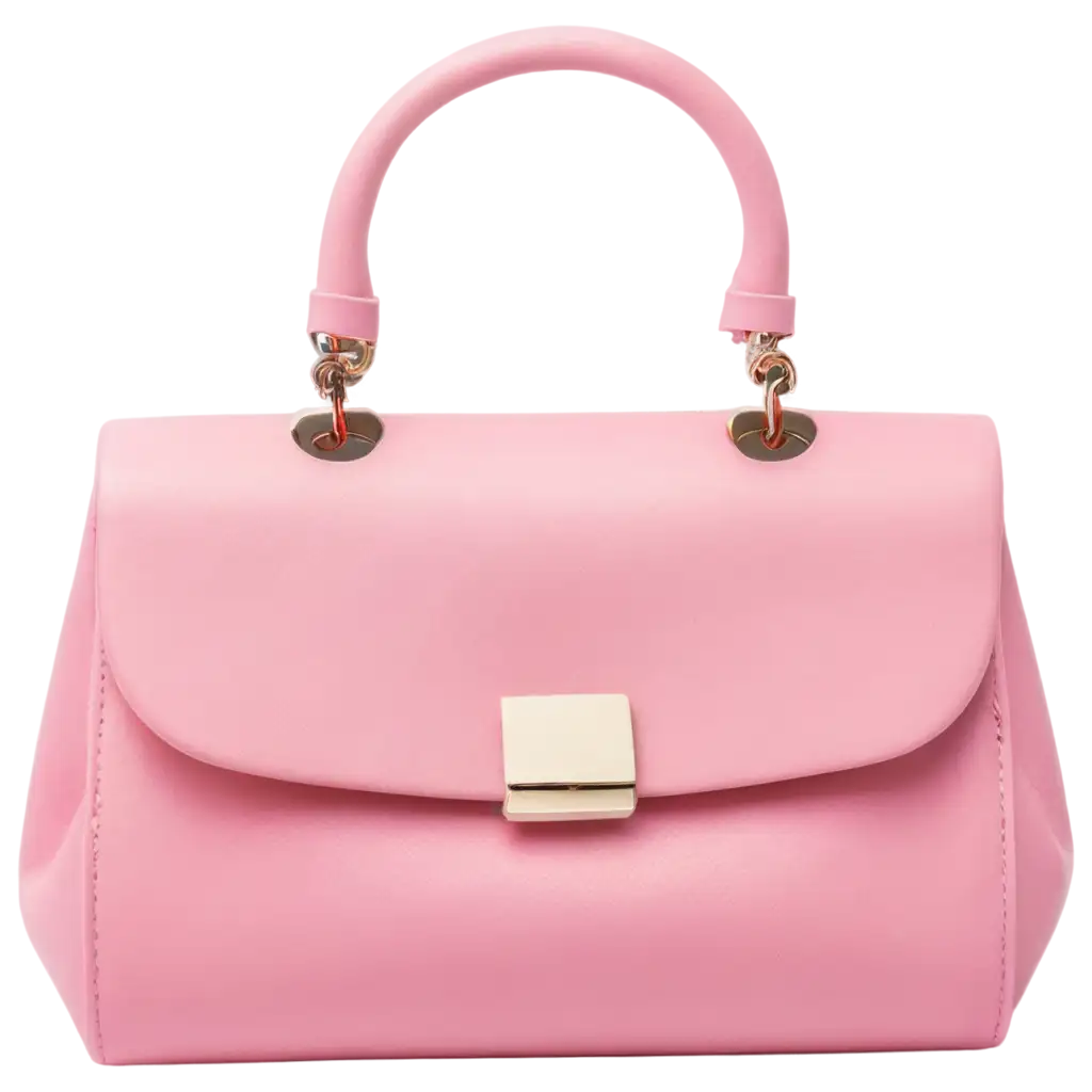 Colorful small pink leather women purse isolated on white background with clipping path