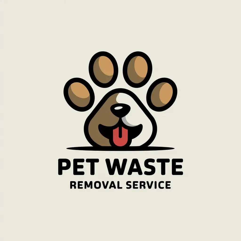 LOGO Design for Playful Pet Waste Removal Service Modern Aesthetic with Neutral Earth Tones