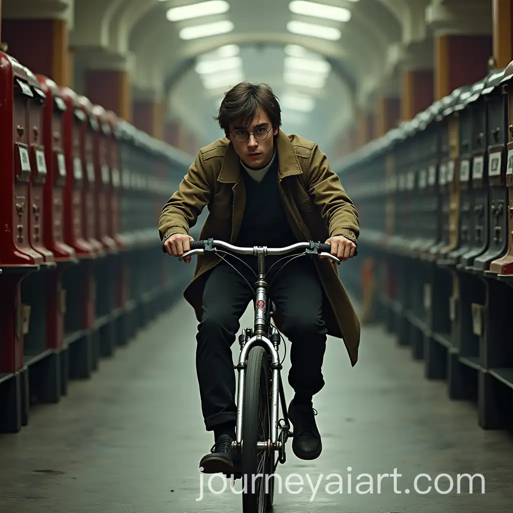 Harry-Potter-Riding-a-Bike-Through-a-Vibrant-Post-Office