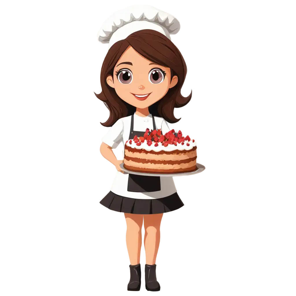 Cake-Chef-Girl-Vector-Cartoon-PNG-for-Creative-Designs-and-Illustrations