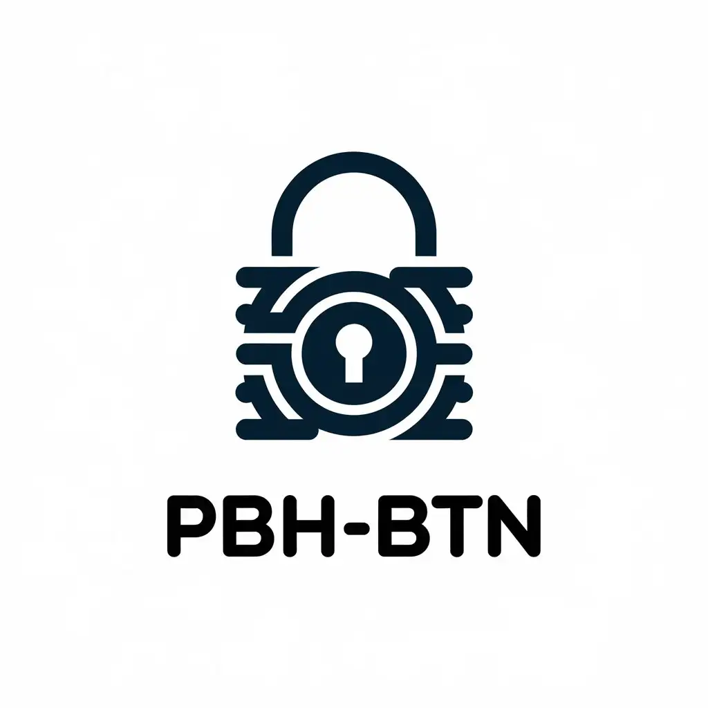 LOGO Design for PBHBTN Lock Symbol with Clean Modern Style for the Internet Industry