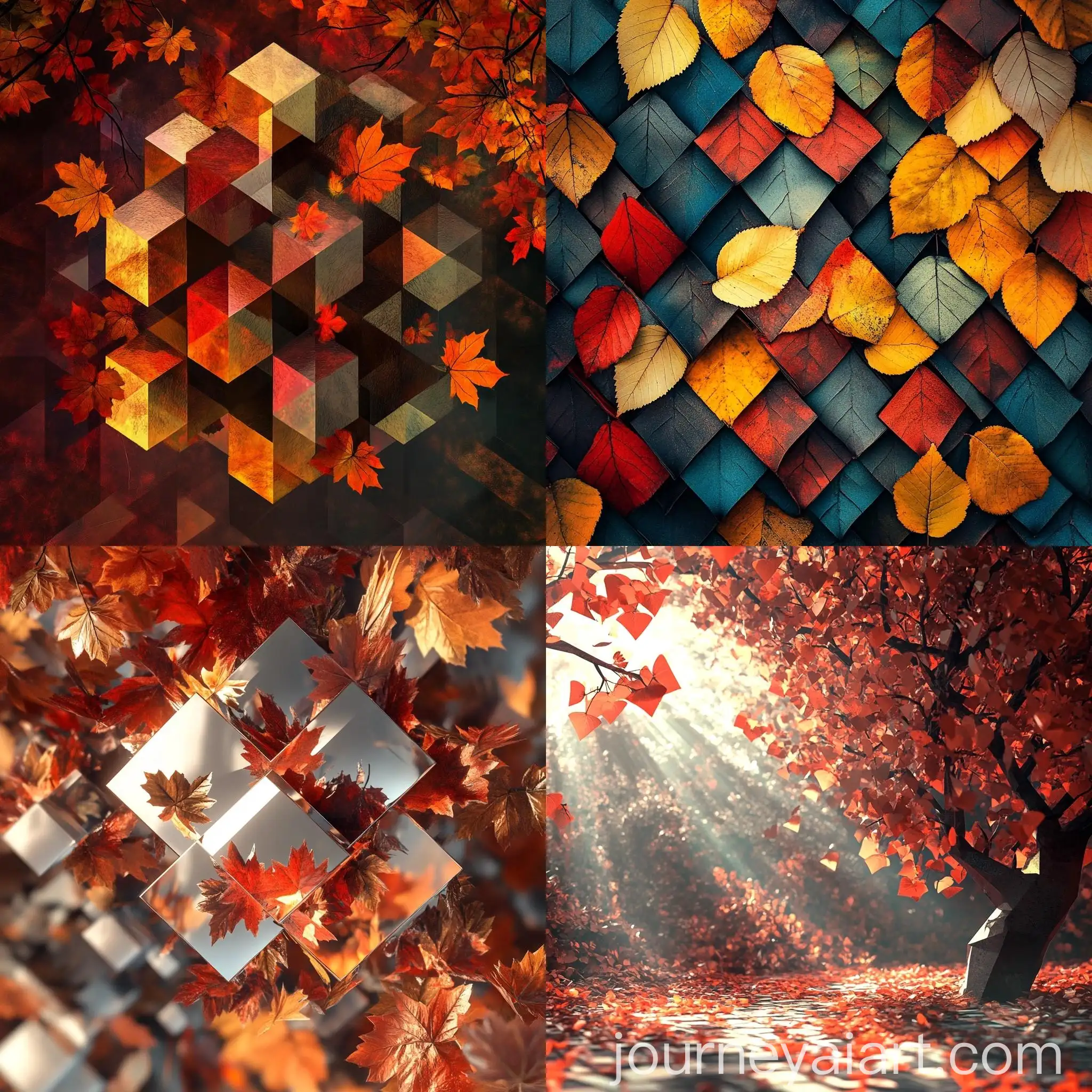 Modern-3D-Rhomboids-with-Magical-Autumn-Background