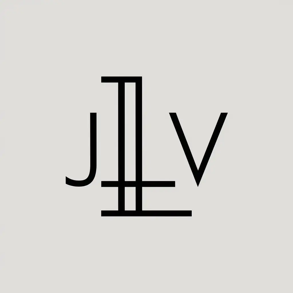 LOGO Design For j l v Minimalistic Vector Logo for Construction Industry