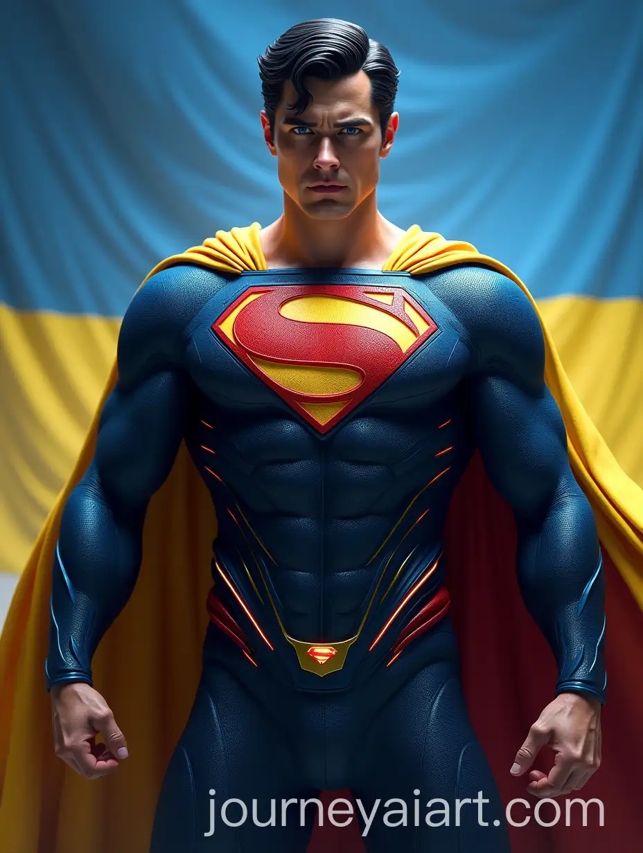Superman-Redesigned-Suit-Inspired-by-Ukraine-Flag-Colors