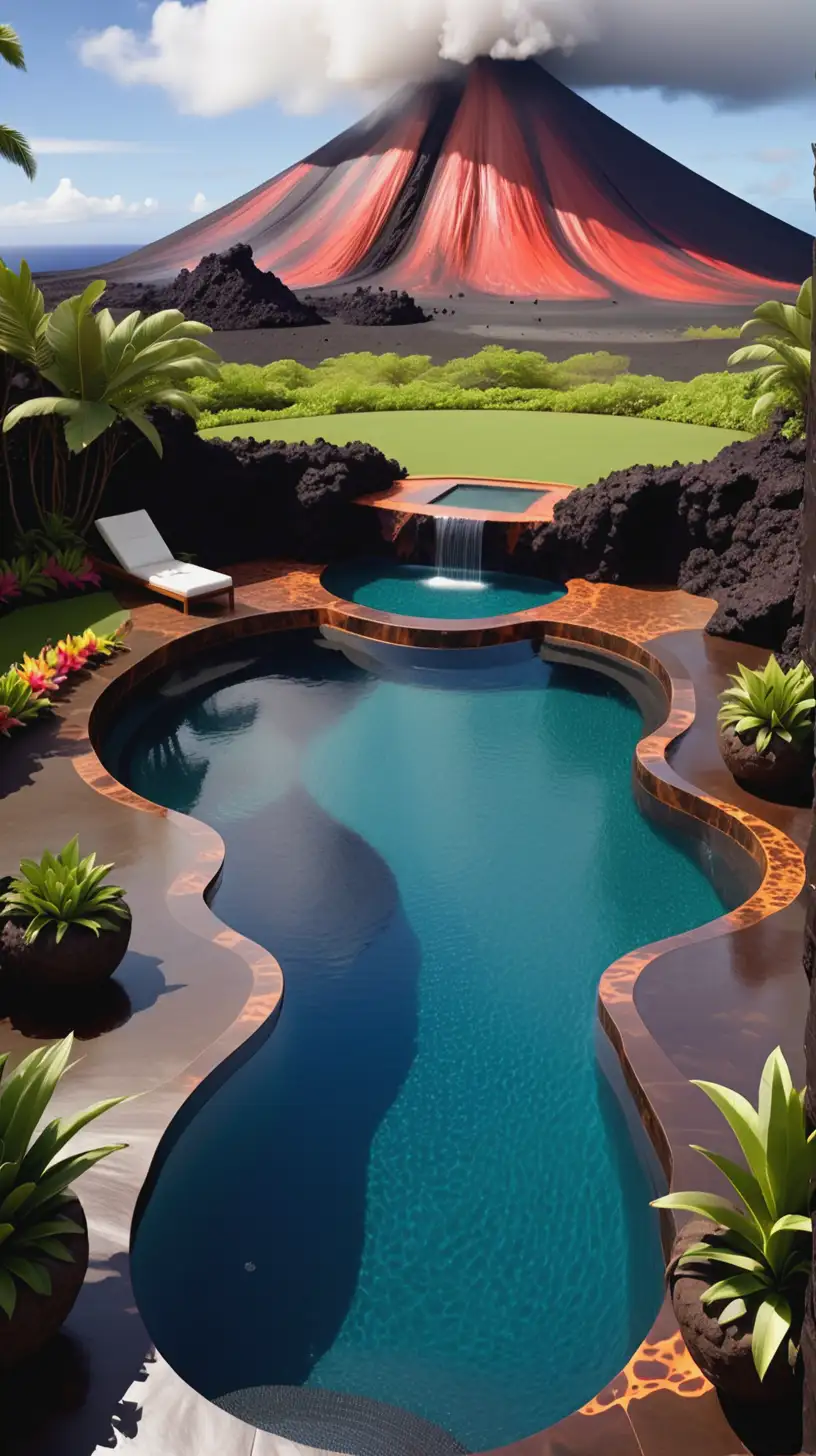 Luxury Hawaiian Pool Inside a Volcano