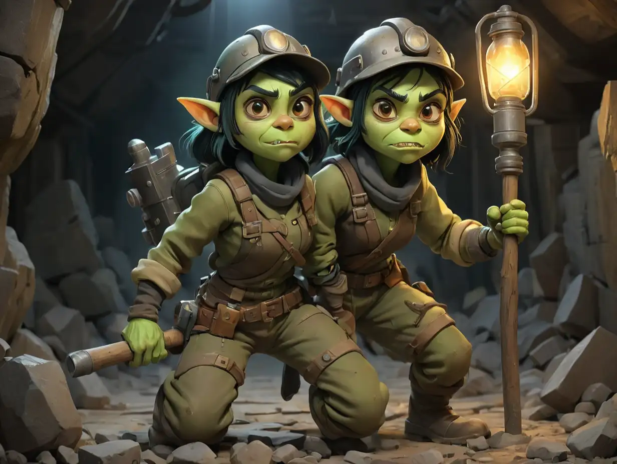 Female-Goblin-Miner-in-Protective-Gear-Working-in-a-Dimly-Lit-Mine