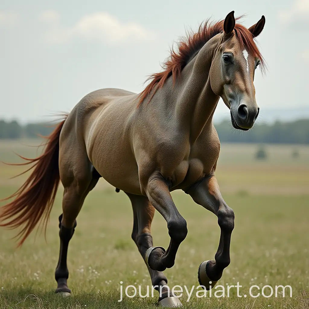 Majestic-HorseTyrannosaurus-Rex-Hybrid-in-a-Lush-Landscape
