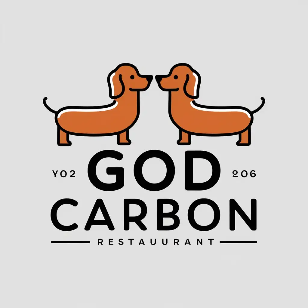 a vector logo design,with the text "god carbon", main symbol:German sausage dogs,Moderate,be used in Restaurant industry,clear background