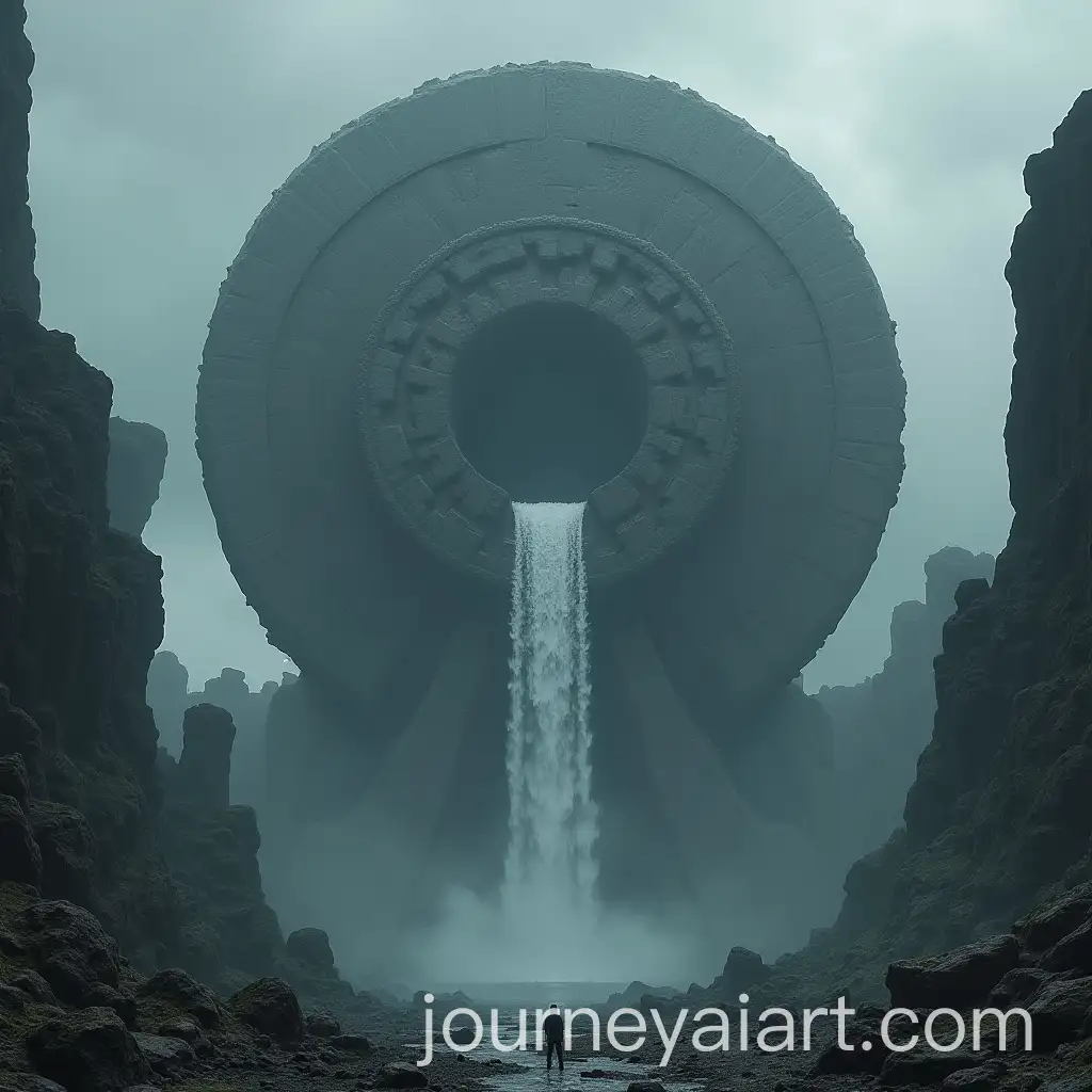 Colossal-Stone-Titan-Emerging-from-Ancient-RuinsStone-Titan-Ruins-with-Waterfalls-and-Machinery