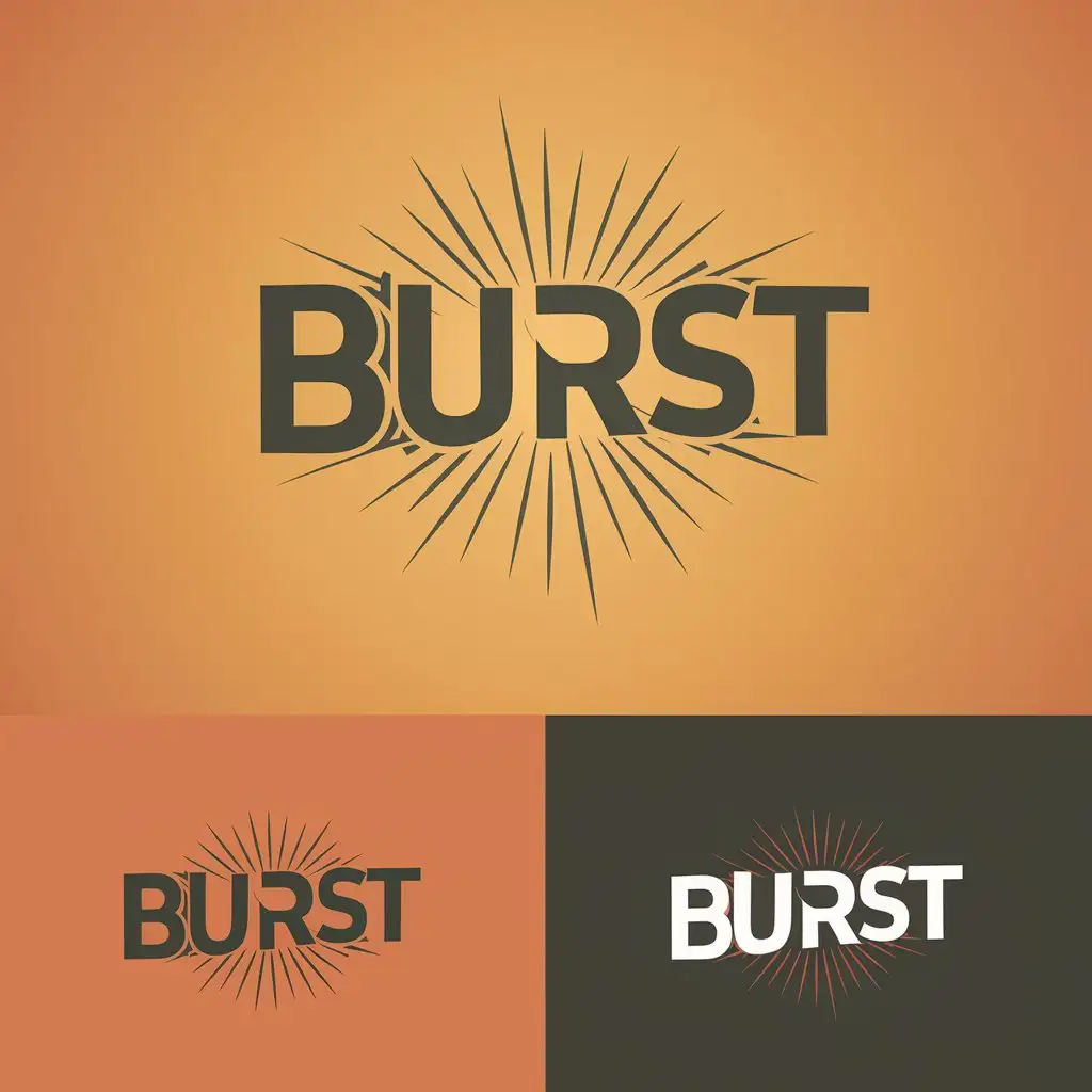 LOGO Design For Burst Realistic Burst Logo of Business Design on Five Background Colors