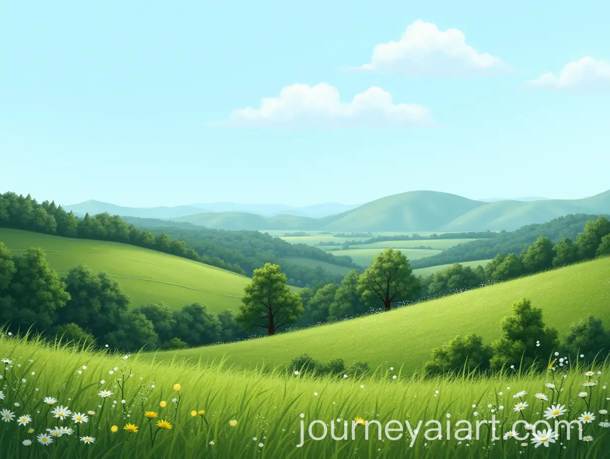 Tranquil-Rolling-Hills-Under-a-Clear-Blue-Sky