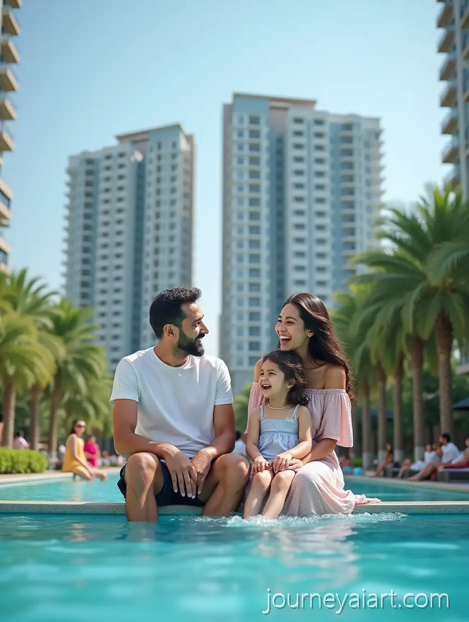Happy-Modern-Indian-Family-Enjoying-PoolModern-Indian-Family-Poolsideside-Bonding-in-Luxury-Residence