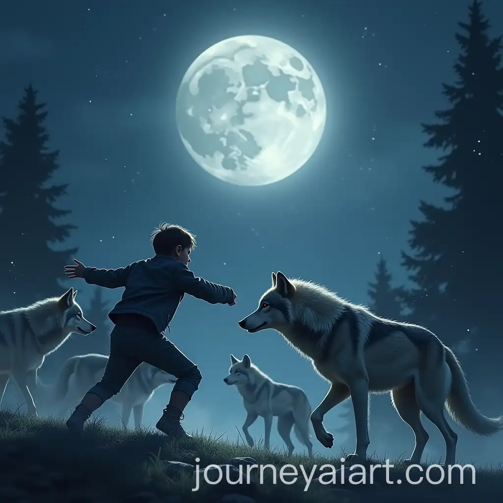 Young-Alpha-Wolf-Battles-Renegade-Wolves-Under-a-Full-Moon