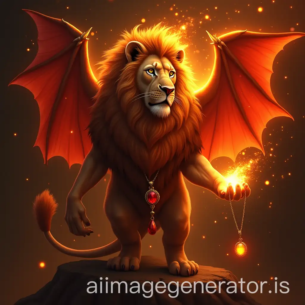 Fiery-Winged-Lion-with-Ruby-Amulet-and-Fiery-Mane