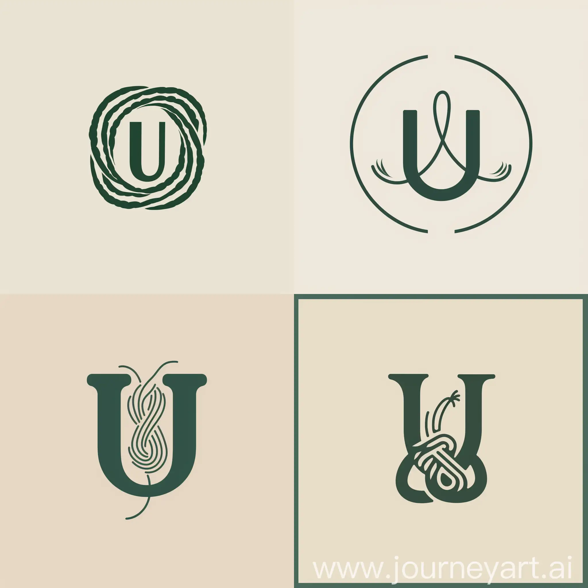 Modern-Logo-Design-Umaknit-with-Yarn-Thread-Letter-U