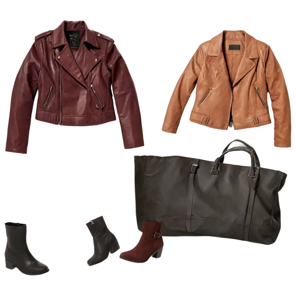 HighQuality-PNG-Image-Featuring-Jackets-Shoes-and-Bags-for-Fashion-Enthusiasts