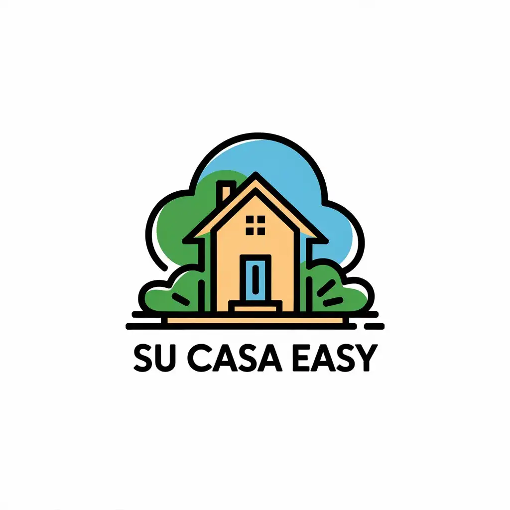 LOGO Design for Su Casa Easy Real Estate Theme with House Symbol in Modern Style