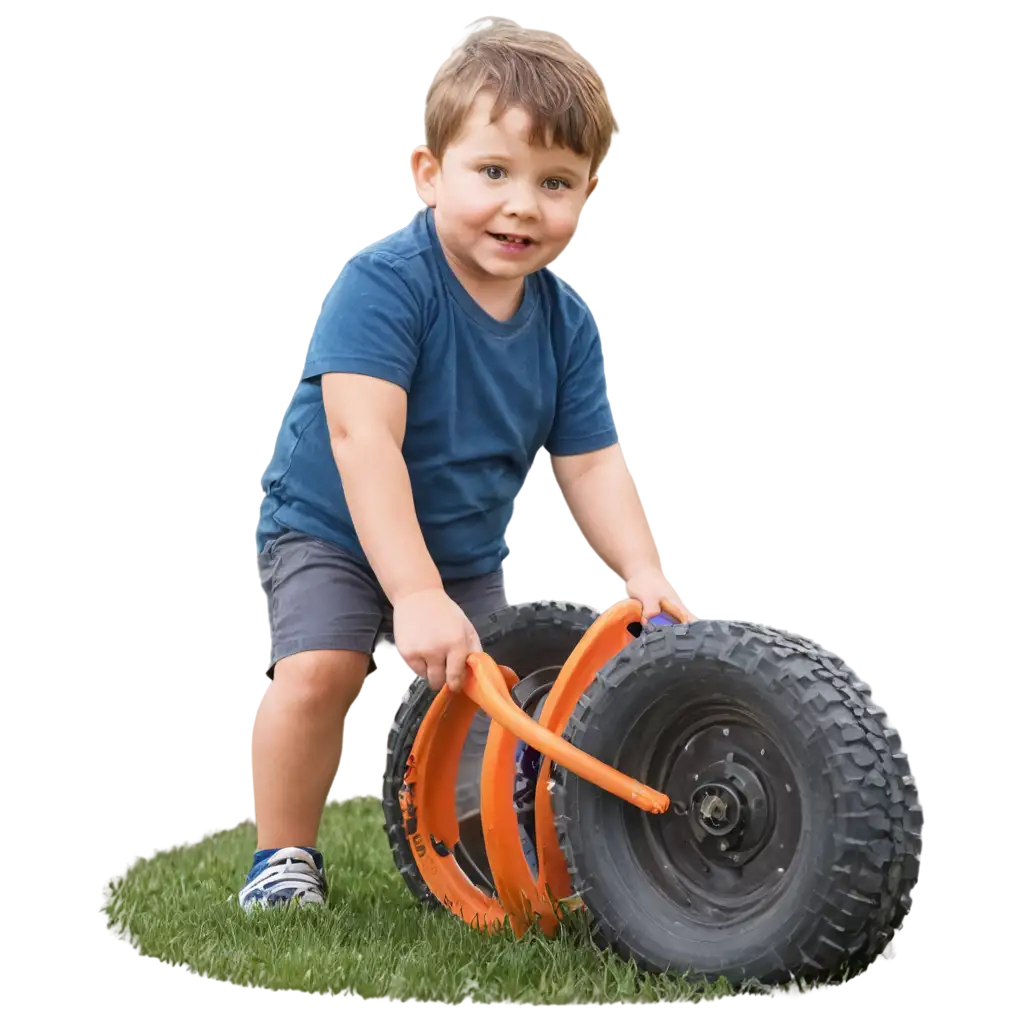 A-Little-Boy-Playing-in-the-Yard-HighQuality-PNG-Image-for-Versatile-Use