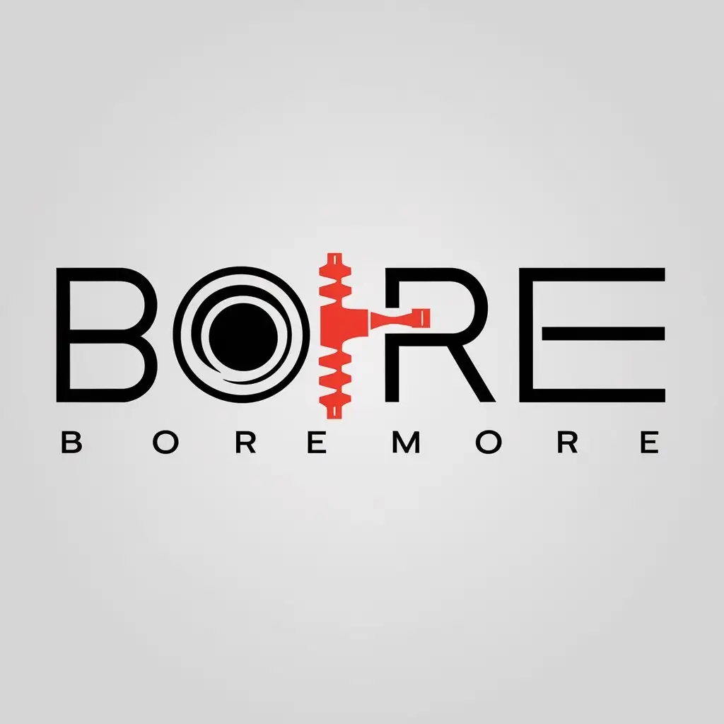 LOGO Design for Bore More Core Hole Drill Theme for Construction Industry