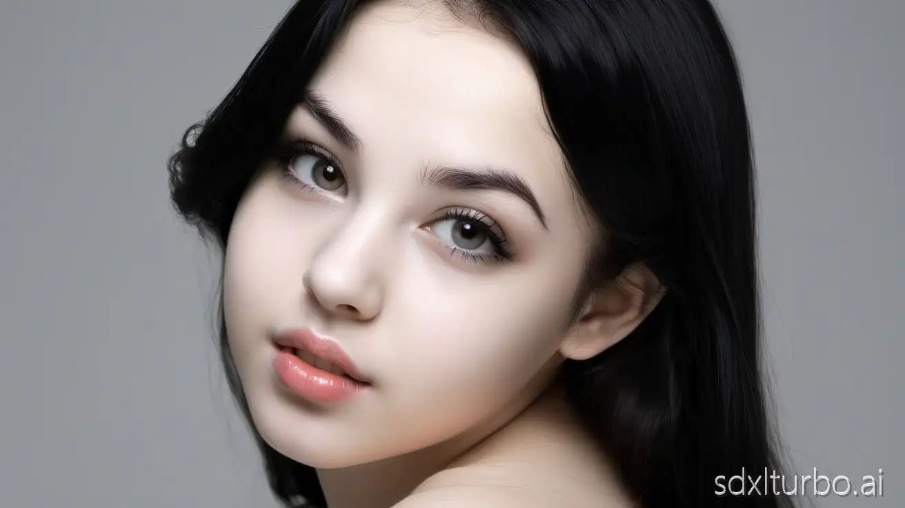 Woman 18 years old Curvilinear, white, thick lips, 1.65 in height, black hair, visually beautiful, full size photo