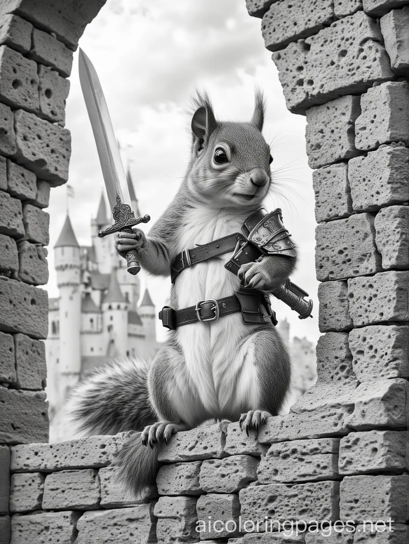 Fantasy-Squirrel-Warrior-on-Castle-Wall