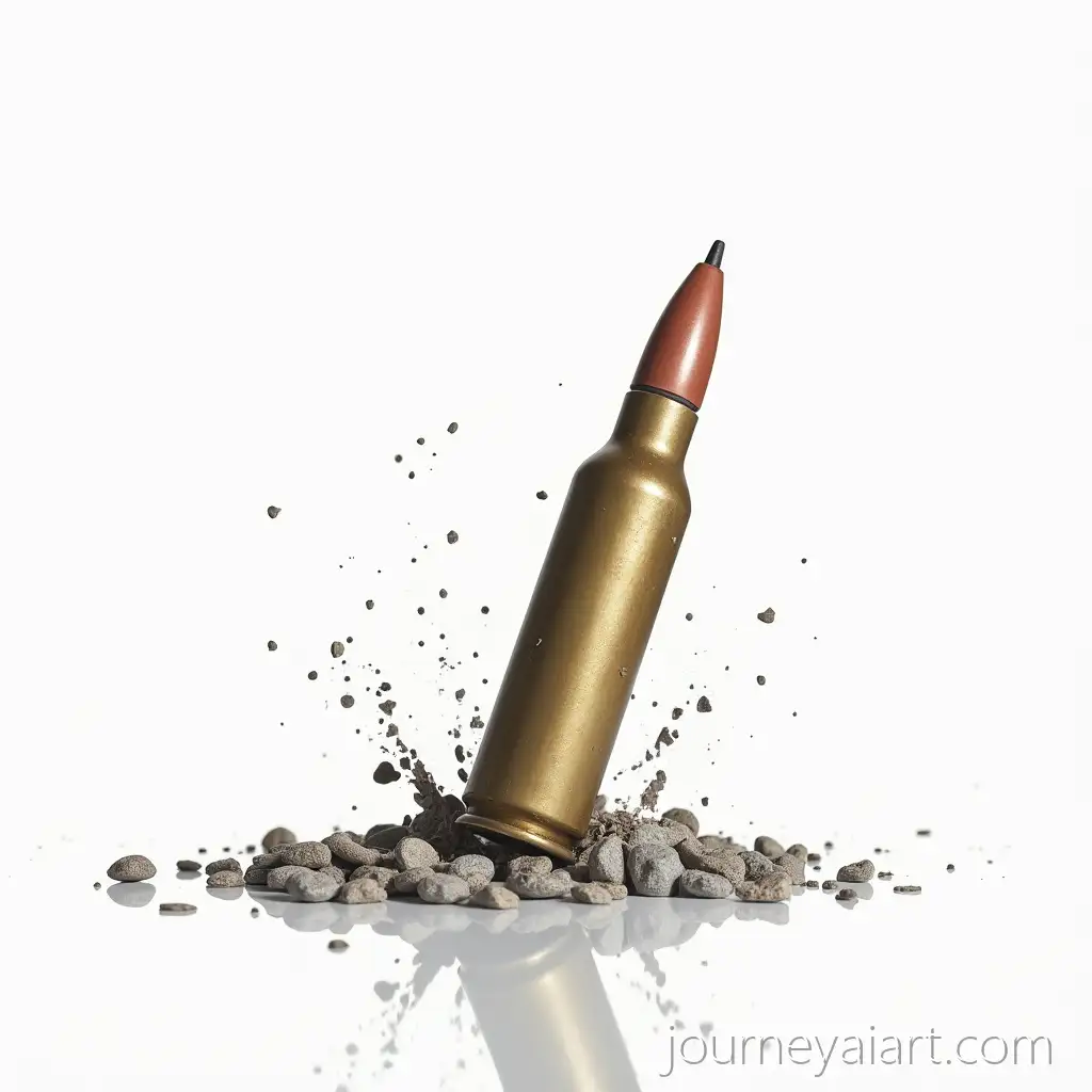 Hyperrealistic-Bullet-Impact-on-Metal-Surface-with-Shattered-Fragments