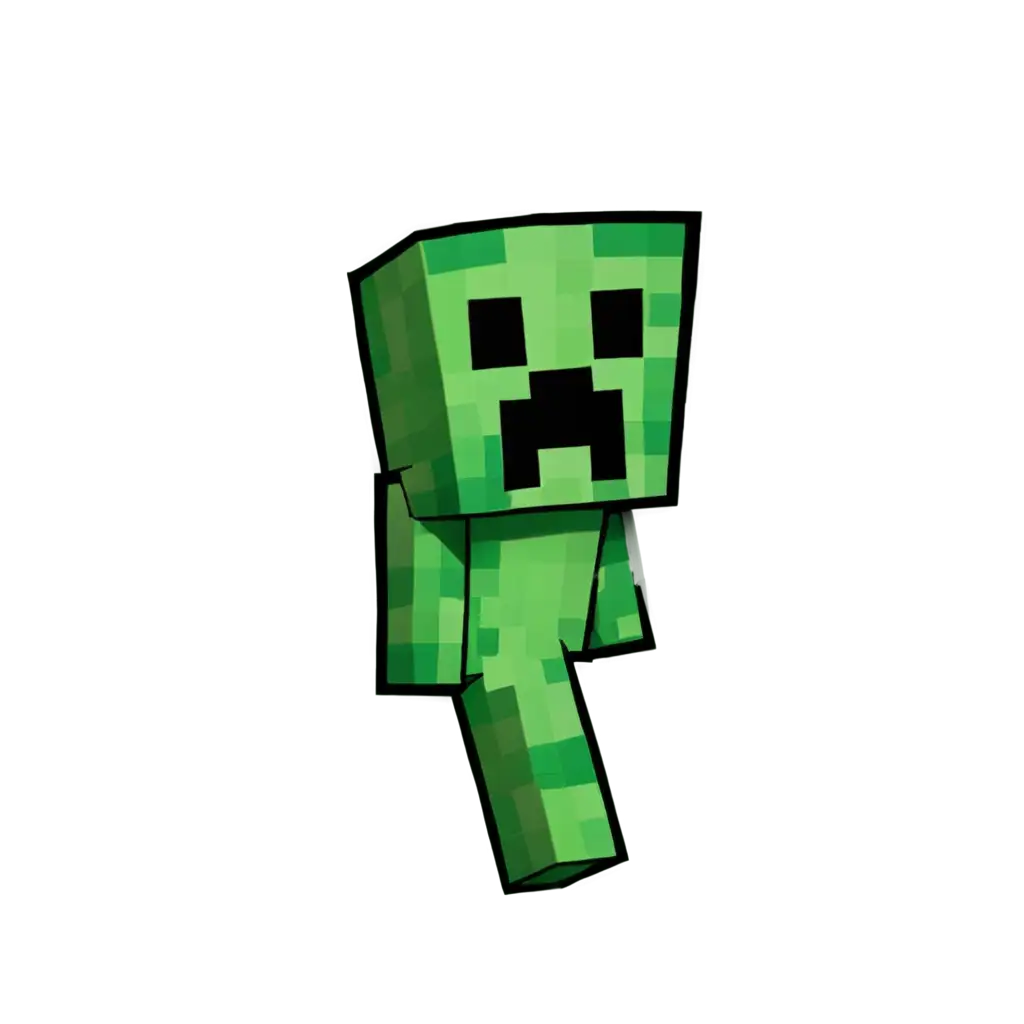 2D-Minecraft-Creeper-Logo-PNG-for-Custom-Designs-and-Branding