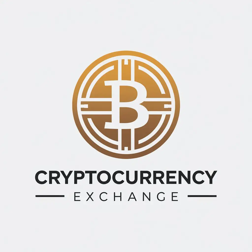 LOGO Design for Cryptocurrency Exchange Minimalistic White Symbol for Finance Industry