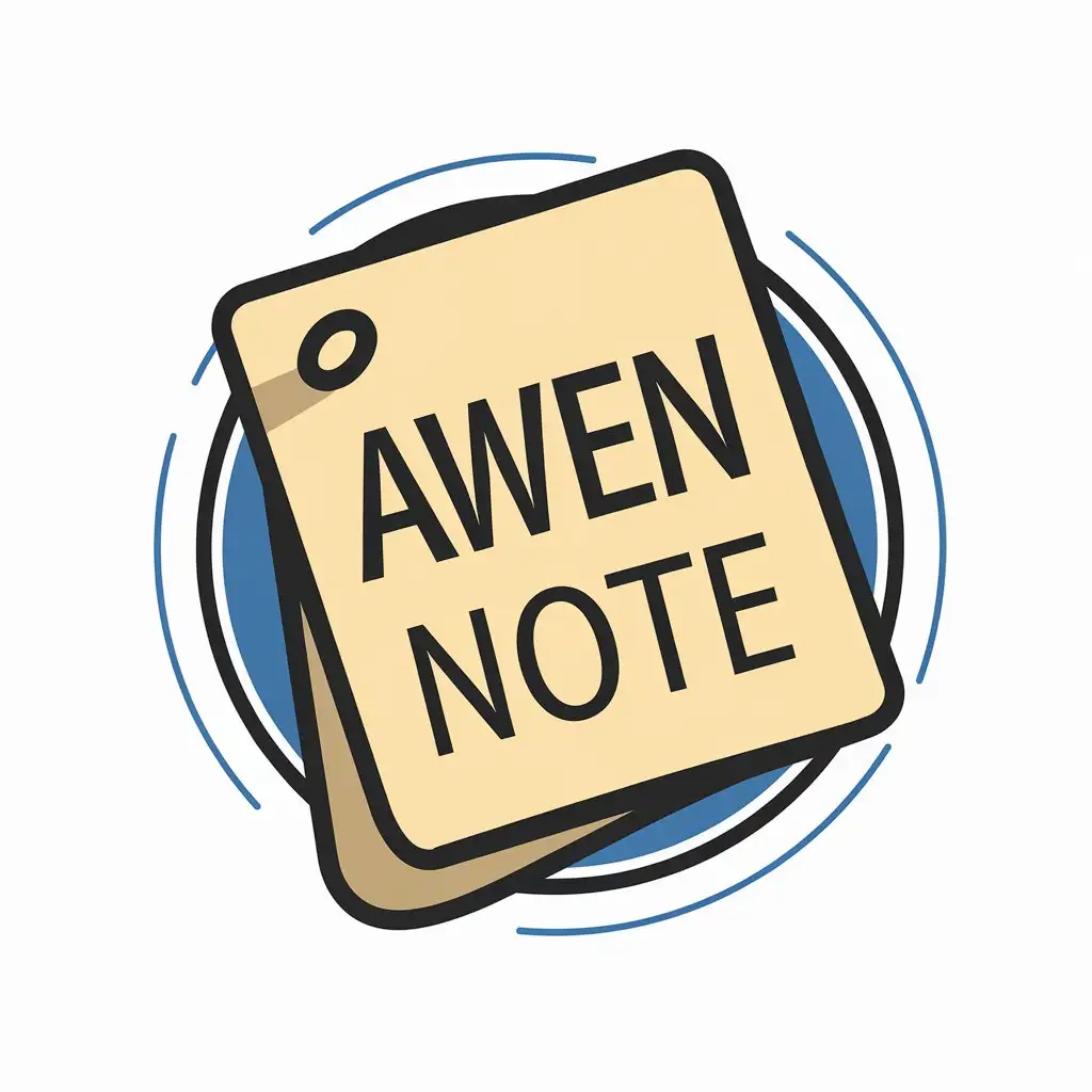 LOGO-Design-for-Awen-Note-Modern-Vector-Logo-with-PostIt-Note-Symbol